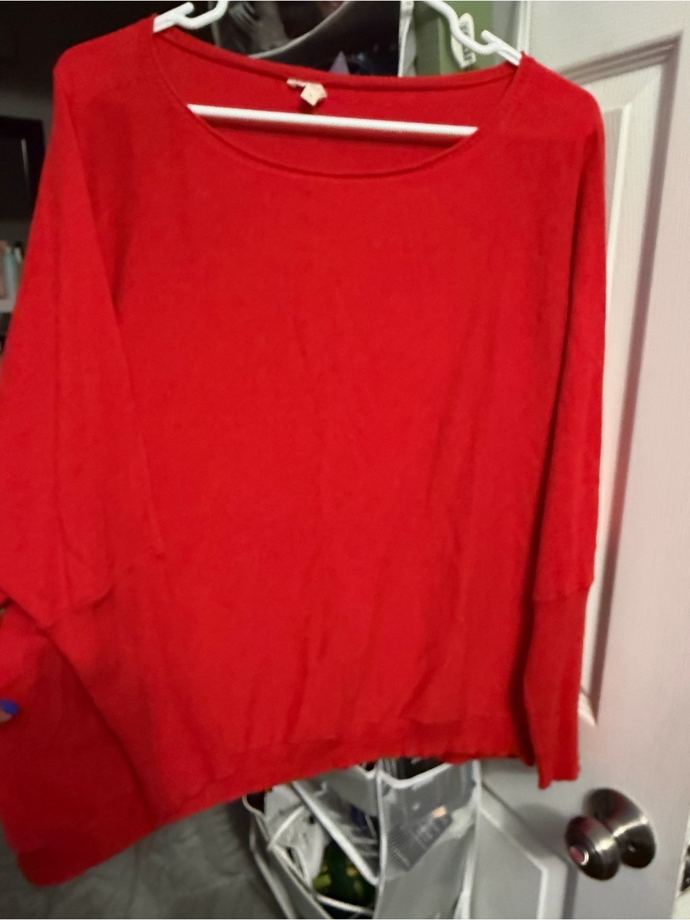 Eileen Fisher Red Organic Cotton Cashmere Sweater Size Medium